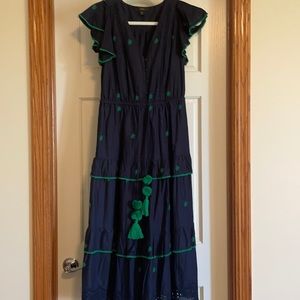 JCrew navy maxi dress size 0